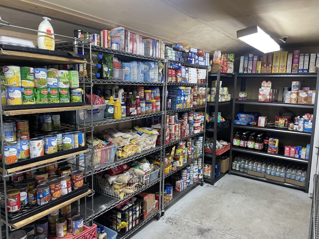 Food Pantry full from Food Drive in September 2023 (2)