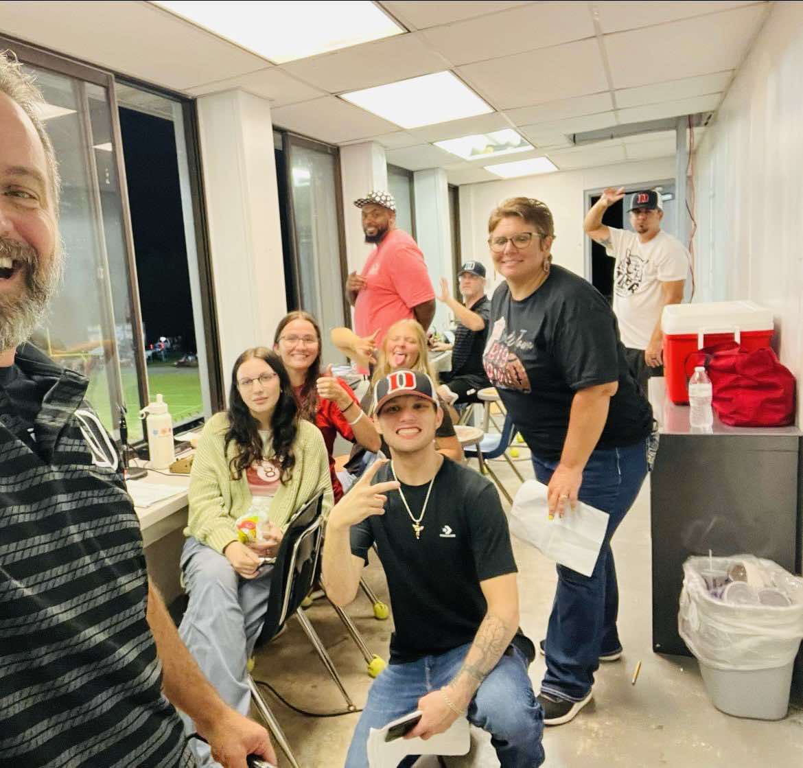 Our Tiger Chow Crew volunteering in the box