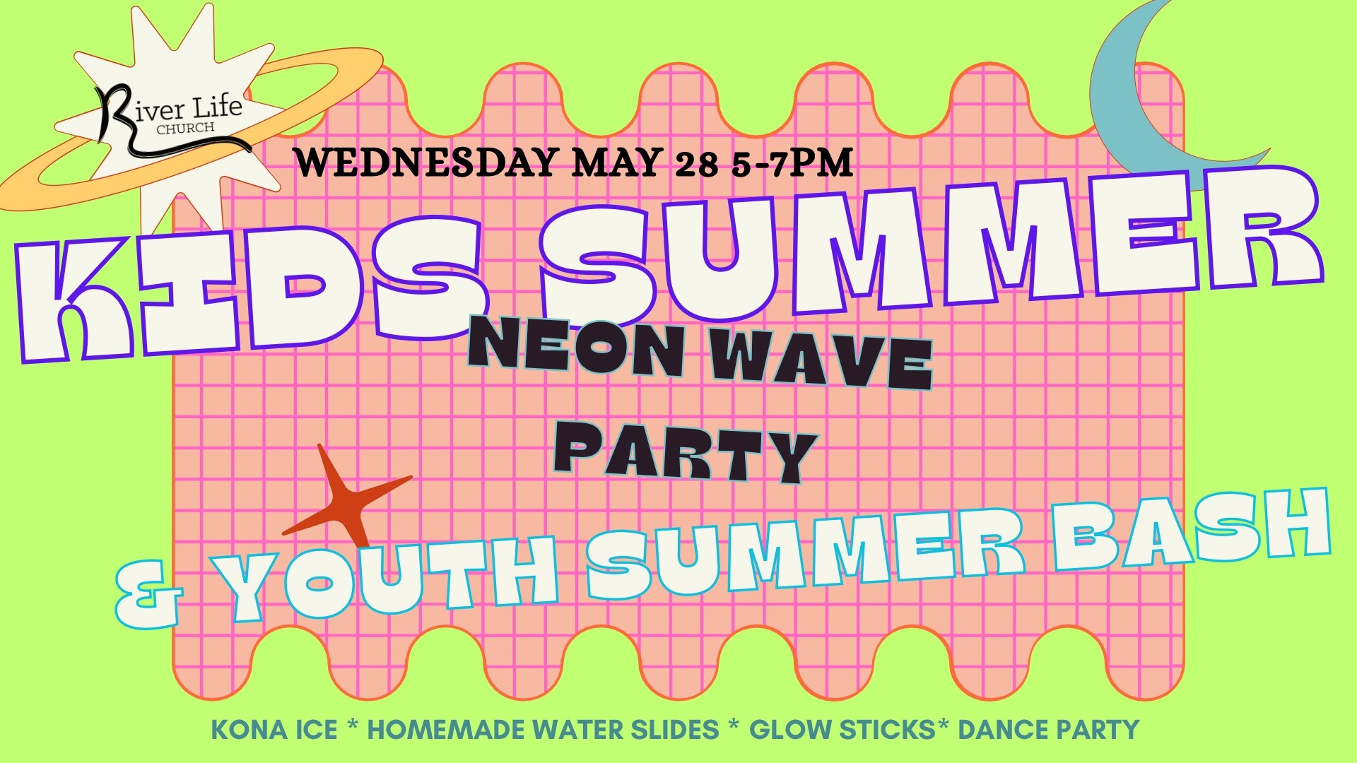 Kids Summer Neon Wave PArty