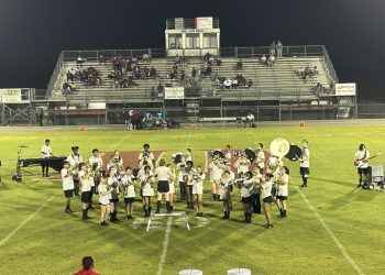 The Dunnellon High Band on the Field